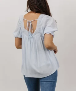 IL Alyssa Back Tie Top | Powder Blue 10 IL Alyssa Back Tie Top | Powder Blue