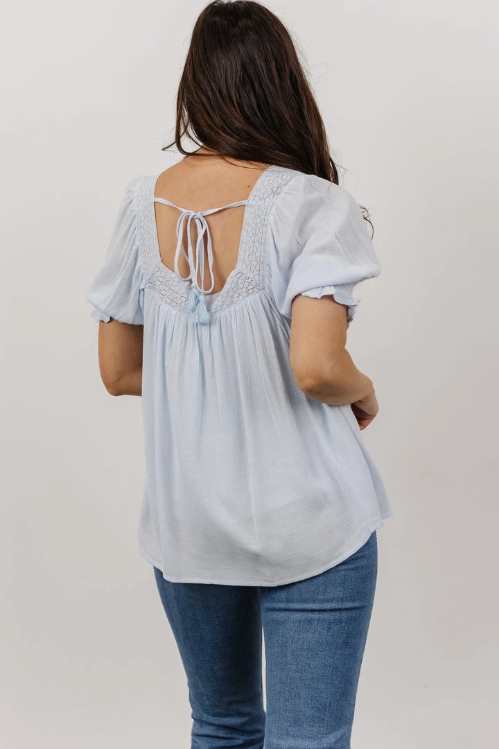 IL Alyssa Back Tie Top | Powder Blue 5 IL Alyssa Back Tie Top | Powder Blue