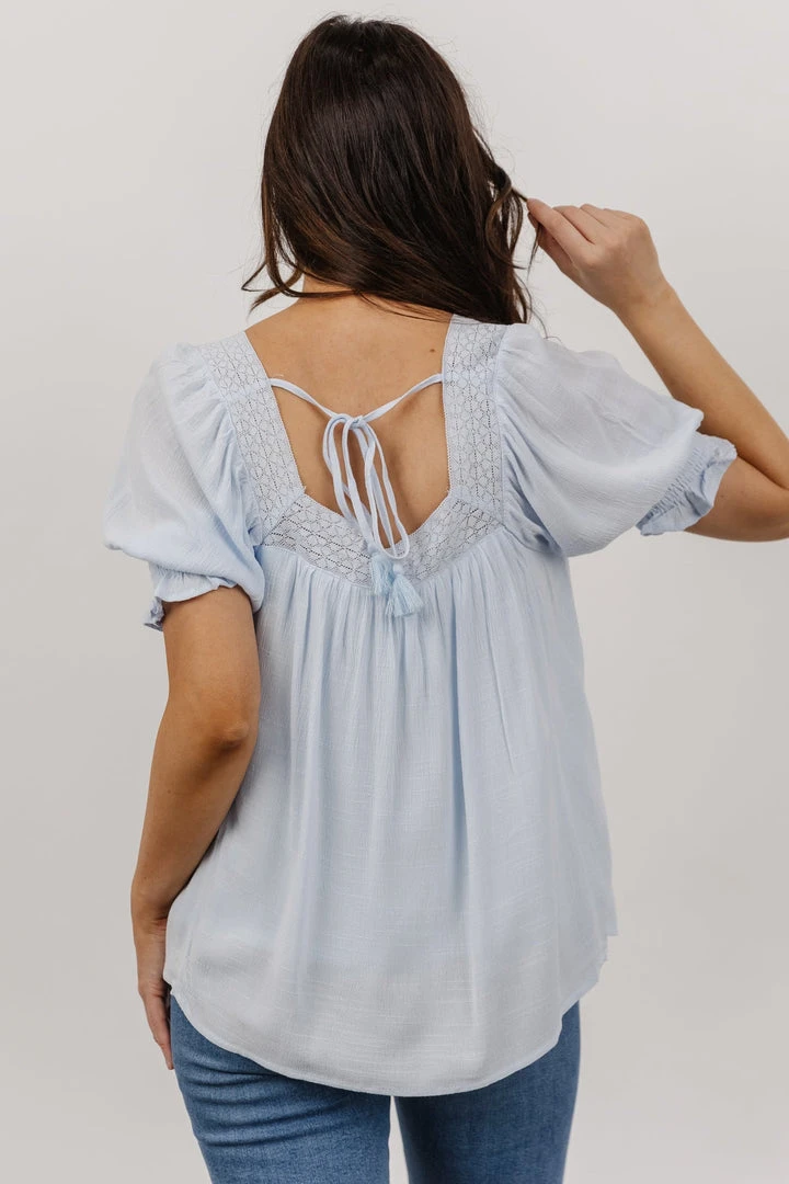 IL Alyssa Back Tie Top | Powder Blue 2 IL Alyssa Back Tie Top | Powder Blue