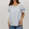 IL Alyssa Back Tie Top | Powder Blue