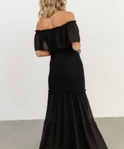 JH Amalfi Smocked Maxi Dress | Black 9 JH Amalfi Smocked Maxi Dress | Black