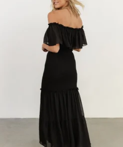 JH Amalfi Smocked Maxi Dress | Black 5 JH Amalfi Smocked Maxi Dress | Black