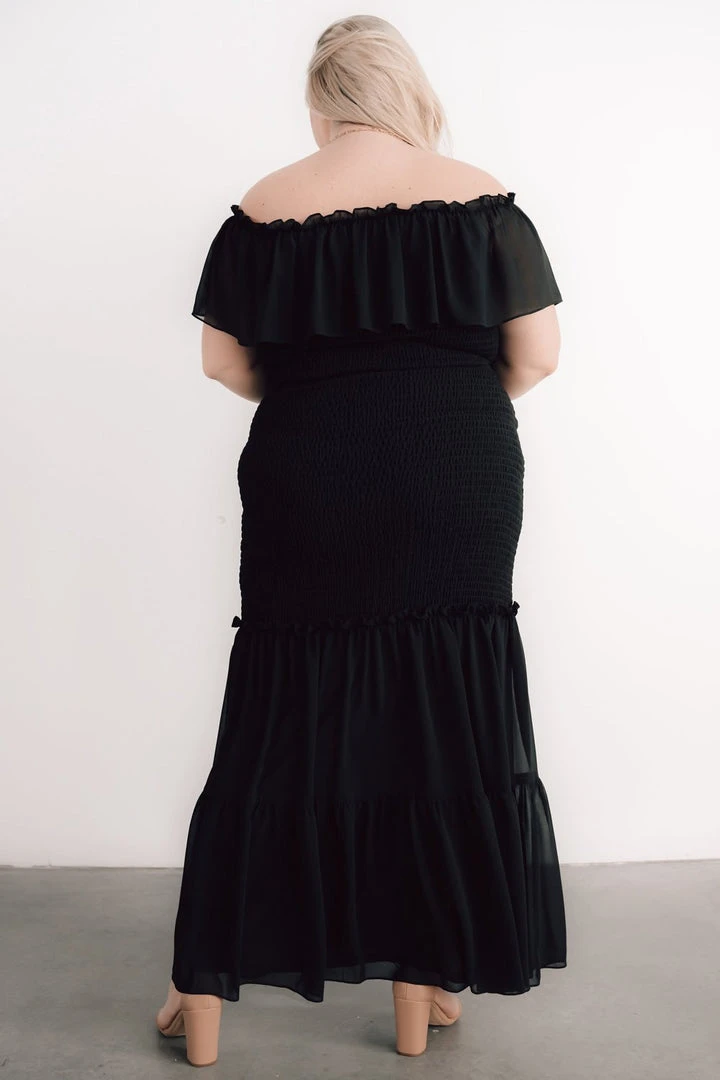 JH Amalfi Smocked Maxi Dress | Black JH Amalfi Smocked Maxi Dress | Black