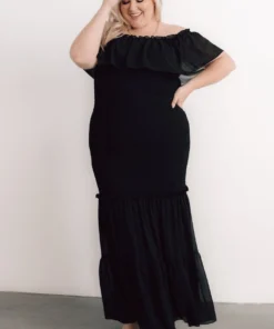 JH Amalfi Smocked Maxi Dress | Black 2 JH Amalfi Smocked Maxi Dress | Black