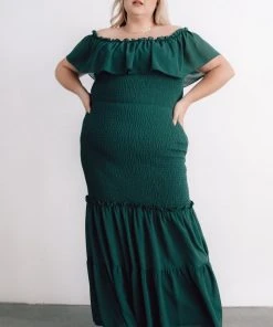 JH Amalfi Smocked Maxi Dress | Green