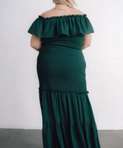 JH Amalfi Smocked Maxi Dress | Green