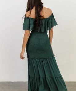 JH Amalfi Smocked Maxi Dress | Green