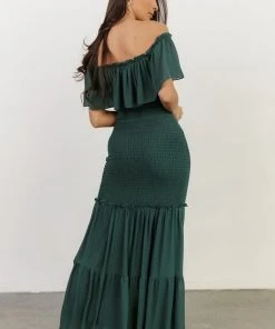 JH Amalfi Smocked Maxi Dress | Green