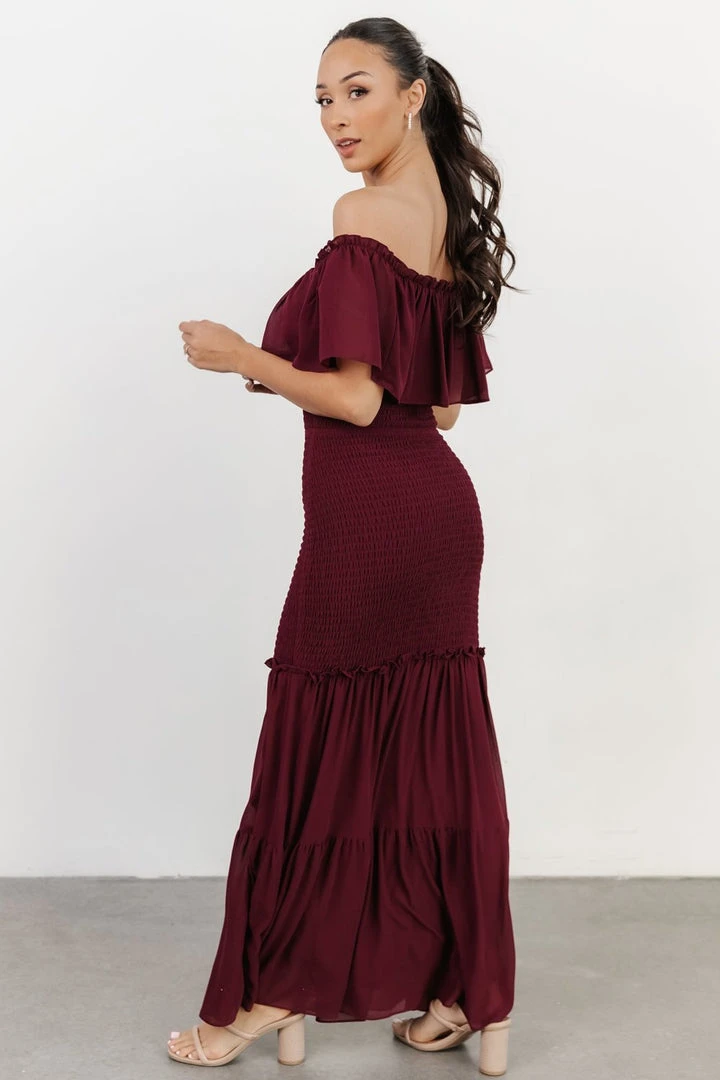 JH Dresses Amalfi Smocked Maxi Dress | Mulberry 3 JH Dresses Amalfi Smocked Maxi Dress | Mulberry