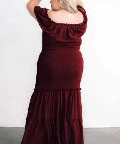 JH Dresses Amalfi Smocked Maxi Dress | Mulberry 20 JH Dresses Amalfi Smocked Maxi Dress | Mulberry