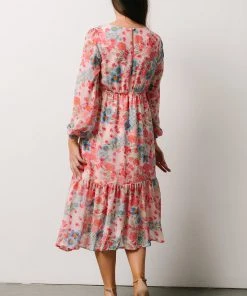 SL Amaretto Midi Dress | Pink + Blue Floral Dresses