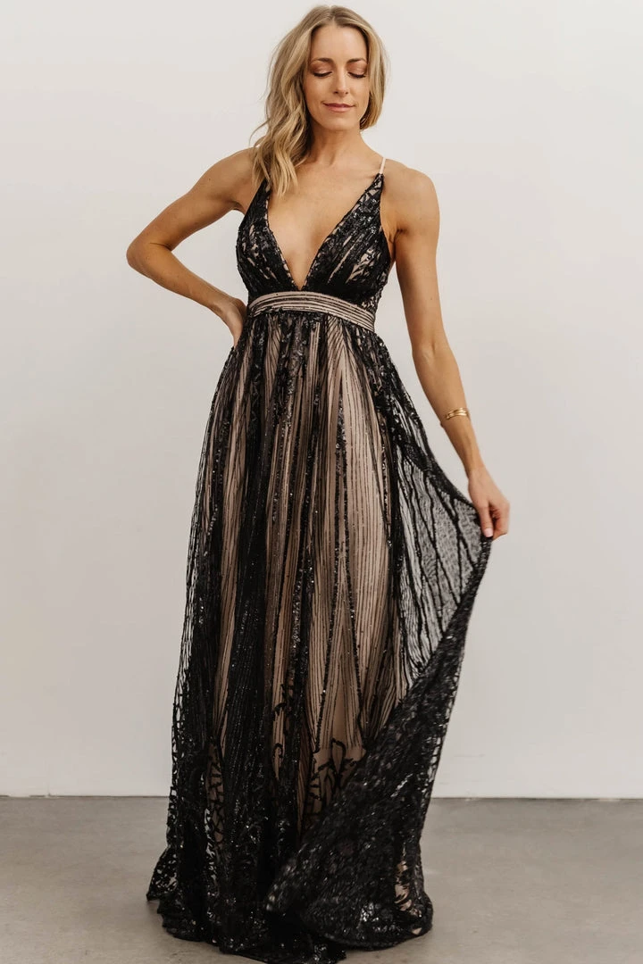 RR Anastasia Gown | Black Sequin Dresses RR Anastasia Gown | Black Sequin Dresses
