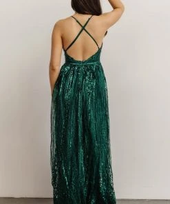 RR Anastasia Gown | Green Sequin Dresses