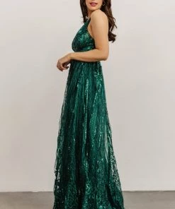RR Anastasia Gown | Green Sequin Dresses