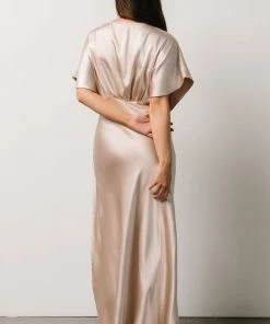 DF Anita Satin Dress | Champagne 11 DF Anita Satin Dress | Champagne