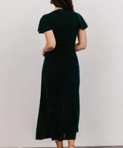 BB Custom Shop All Anne Ruched Velvet Midi Dress | Deep Topaz 7 BB Custom Shop All Anne Ruched Velvet Midi Dress | Deep Topaz