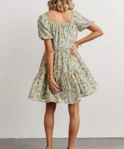HAY Dresses Annette Mini Dress | Sage Multi Floral