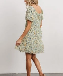 HAY Dresses Annette Mini Dress | Sage Multi Floral