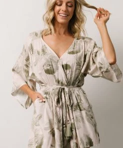 DF Anya Palm Leaf Romper | Olive