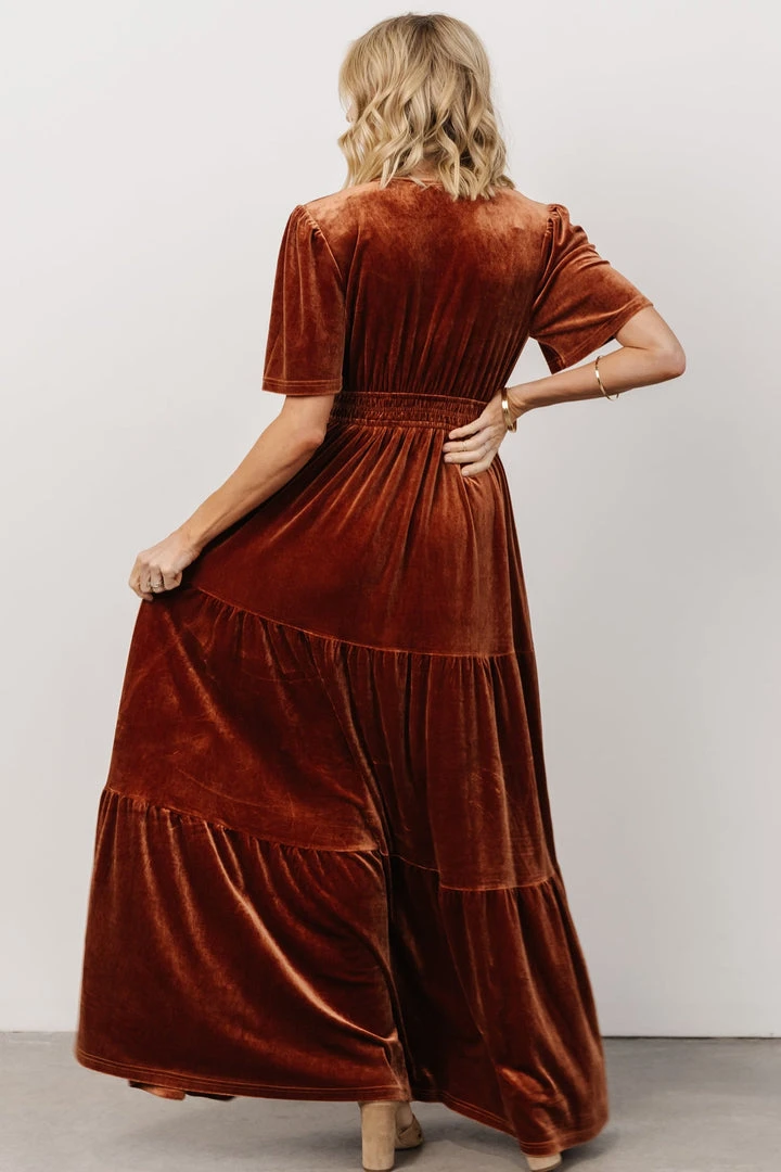 RR Dresses Artemis Velvet Maxi Dress | Dark Spice 3 RR Dresses Artemis Velvet Maxi Dress | Dark Spice