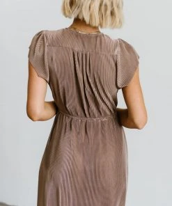 BB Custom Dresses Athena Pleated Maxi Dress | Autumn Orchid