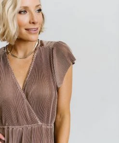 BB Custom Dresses Athena Pleated Maxi Dress | Autumn Orchid