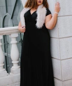 BB Custom Athena Pleated Maxi Dress | Black