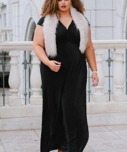 BB Custom Athena Pleated Maxi Dress | Black