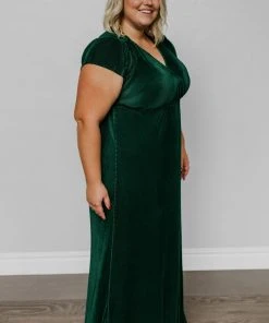 BB Custom Athena Pleated Maxi Dress | Forest