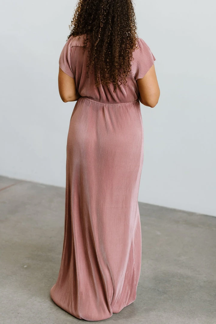 BB Custom Athena Pleated Maxi Dress | Rose Dresses BB Custom Athena Pleated Maxi Dress | Rose Dresses