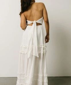 DD Augusta Halter Neck Maxi Dress | Off White