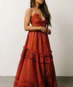 DD Augusta Halter Neck Maxi Dress | Terracotta Dresses 14 DD Augusta Halter Neck Maxi Dress | Terracotta Dresses