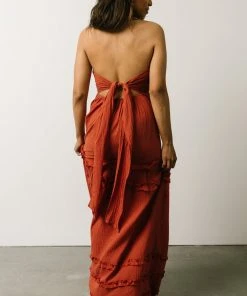 DD Augusta Halter Neck Maxi Dress | Terracotta Dresses 19 DD Augusta Halter Neck Maxi Dress | Terracotta Dresses