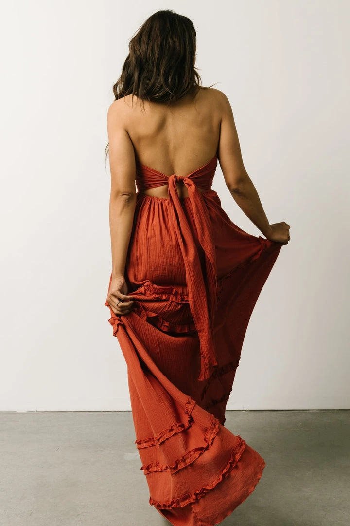 DD Augusta Halter Neck Maxi Dress | Terracotta Dresses 10 DD Augusta Halter Neck Maxi Dress | Terracotta Dresses