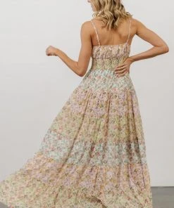 FT Dresses Azalea Tiered Maxi Dress | Multi Floral Print