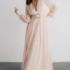 Soi Dresses Azariah Shimmer Maxi Dress | Champagne