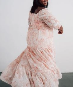 BB Custom Dresses Bailey Eyelet Maxi Dress | Apricot