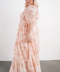 BB Custom Dresses Bailey Eyelet Maxi Dress | Apricot