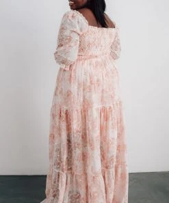 BB Custom Dresses Bailey Eyelet Maxi Dress | Apricot