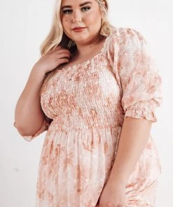 BB Custom Dresses Bailey Eyelet Maxi Dress | Apricot