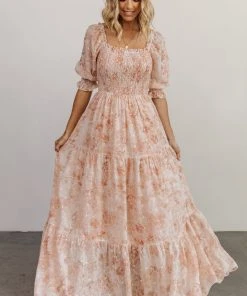 BB Custom Dresses Bailey Eyelet Maxi Dress | Apricot