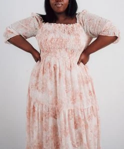 BB Custom Dresses Bailey Eyelet Maxi Dress | Apricot