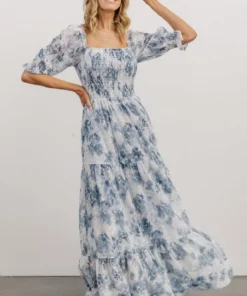 BB Custom Bailey Eyelet Maxi Dress | Blue