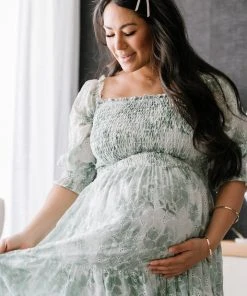 BB Custom Dresses Bailey Eyelet Maxi Dress | Sage