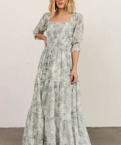 BB Custom Dresses Bailey Eyelet Maxi Dress | Sage