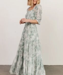 BB Custom Dresses Bailey Eyelet Maxi Dress | Sage