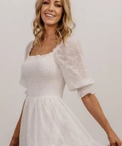 BB Custom Dresses Bailey Eyelet Maxi Dress | White
