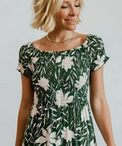 Soi Becca Smocked Maxi Dress | Green Dresses