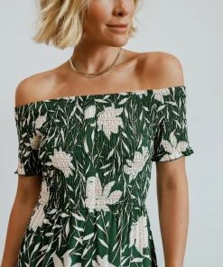 Soi Becca Smocked Maxi Dress | Green Dresses