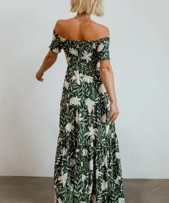 Soi Becca Smocked Maxi Dress | Green Dresses